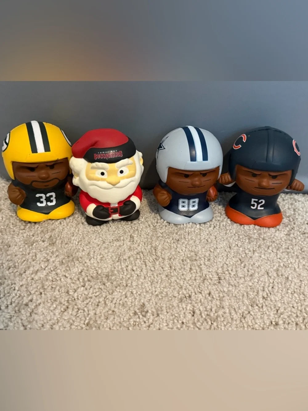 NFL SqueezyMates Jumbo Slo-Foam Squishy Players Bundle of 4 Collectible